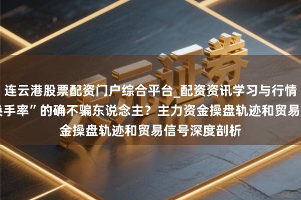连云港股票配资门户综合平台_配资资讯学习与行情说明 “25%换手率”的确不骗东说念主？主力资金操盘轨迹和贸易信号深度剖析